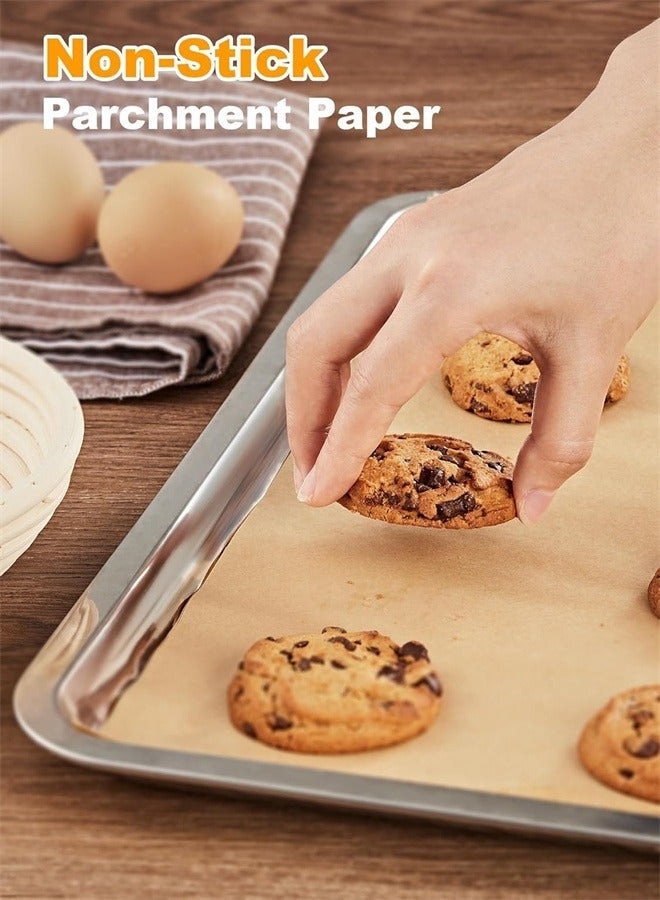 YUJA Baking Silicone Oil Paper, 100pcs Double Sided High Temperature Resistant Non-stick Barbecue Paper, Food Pad Paper Cooking Paper Suitable for Baking Biscuits, Bread Cup Cakes, Air Fryer Steaming - Image 3